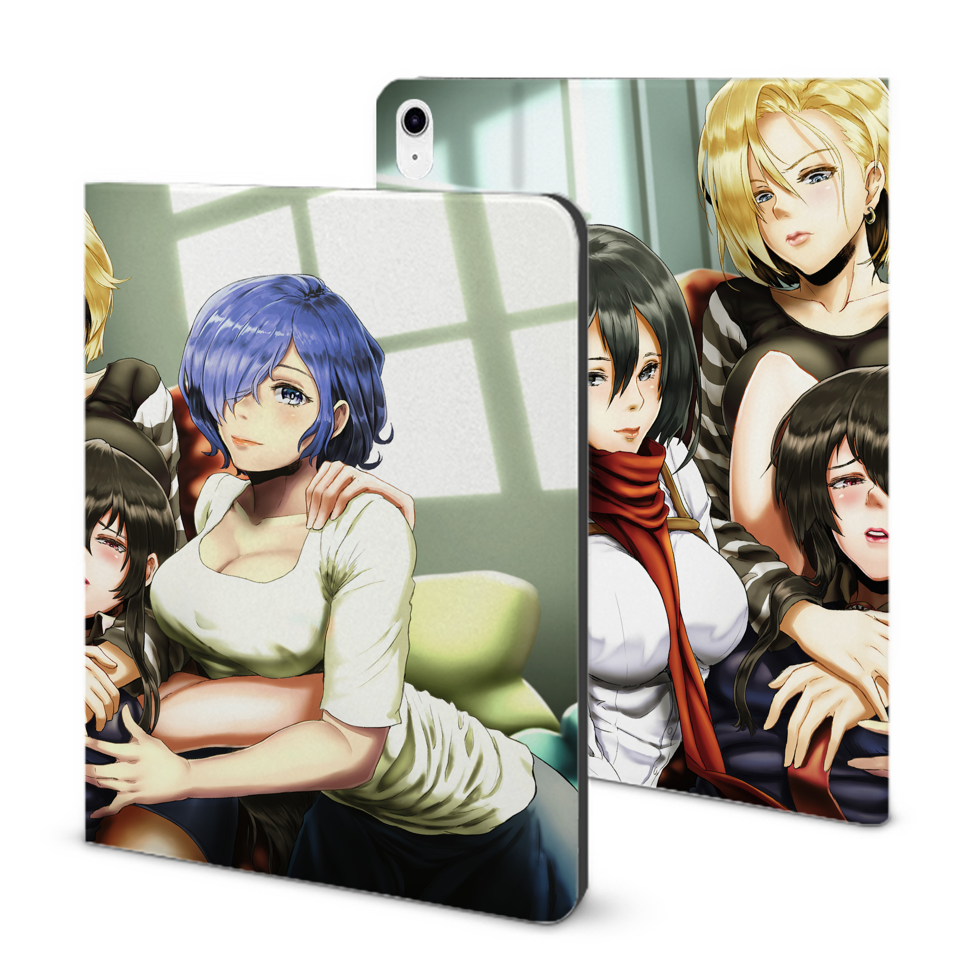 （画像用） 進撃の巨人 Attack on Titan IPad ケース ブック型 PUレザー TPU 耐衝撃 軽量 薄型 ペン収納なし 全面保護 IPad 各モデル対応